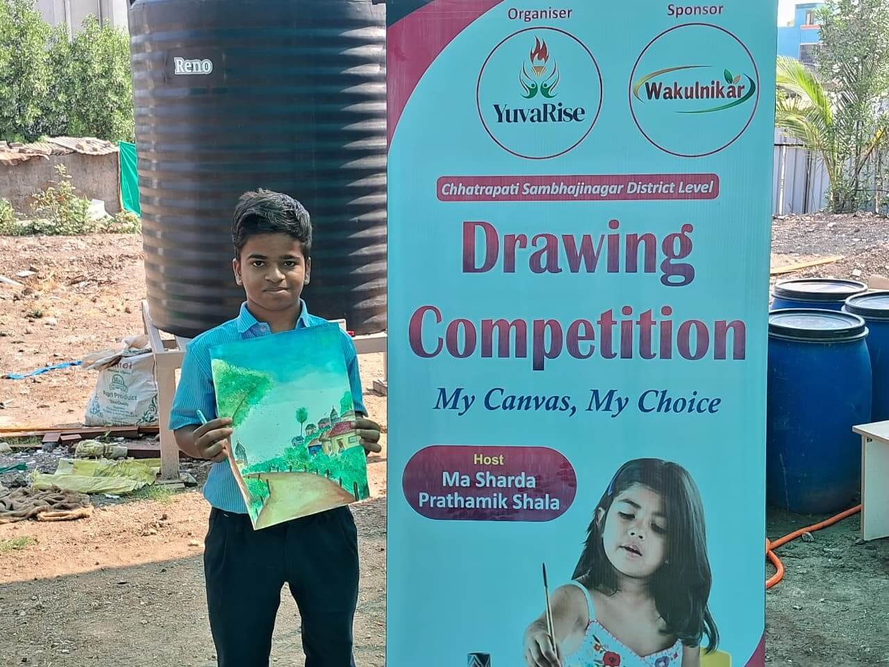 2nd Winner of drawing competition organised at Chhatrapati Sambhajinagar, Maharashtra
