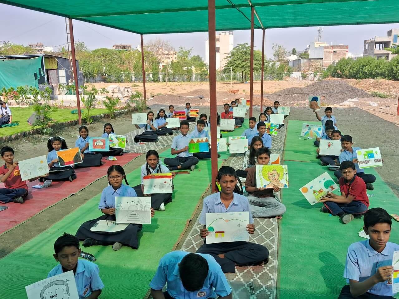Highlights of drawing competition organised by YuvaRise in Chhatrapati Sambhajinagar