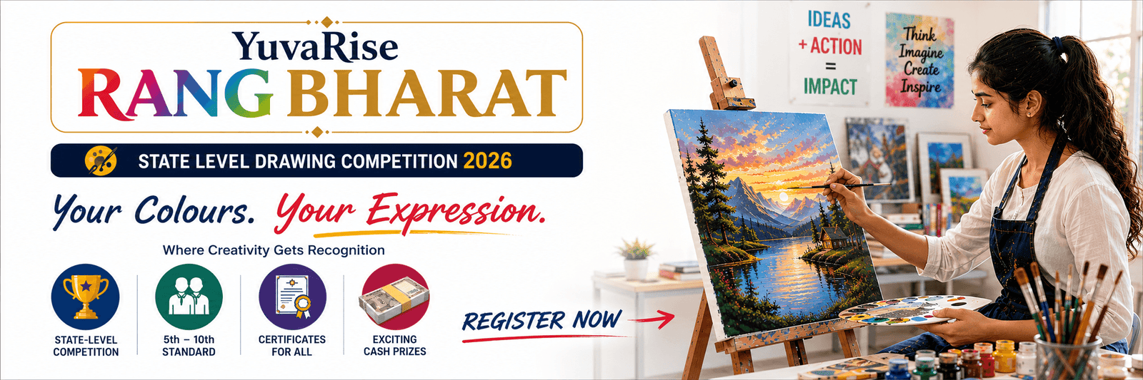 YuvaRise Rang Bharat website Banner