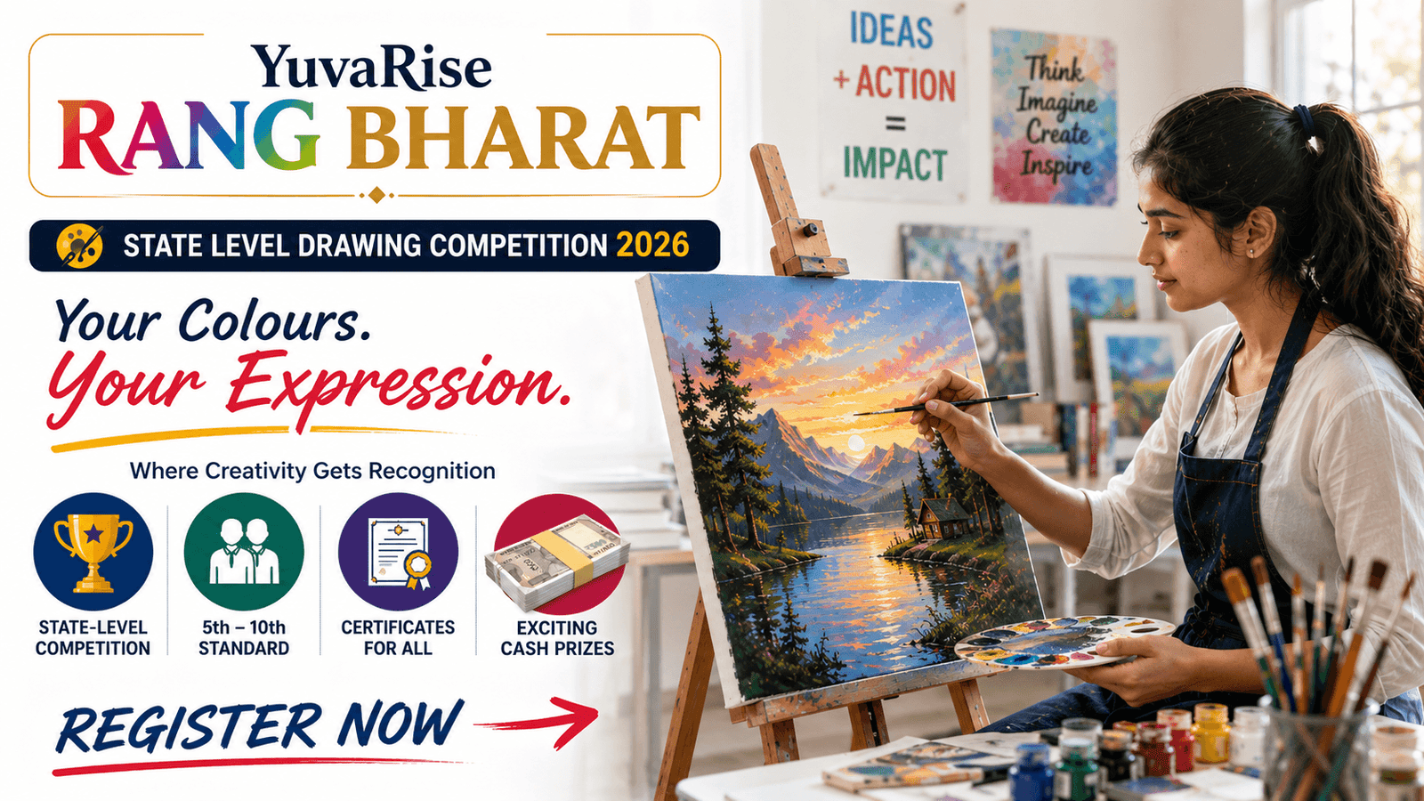 YuvaRise Rang Bharat website hero banner