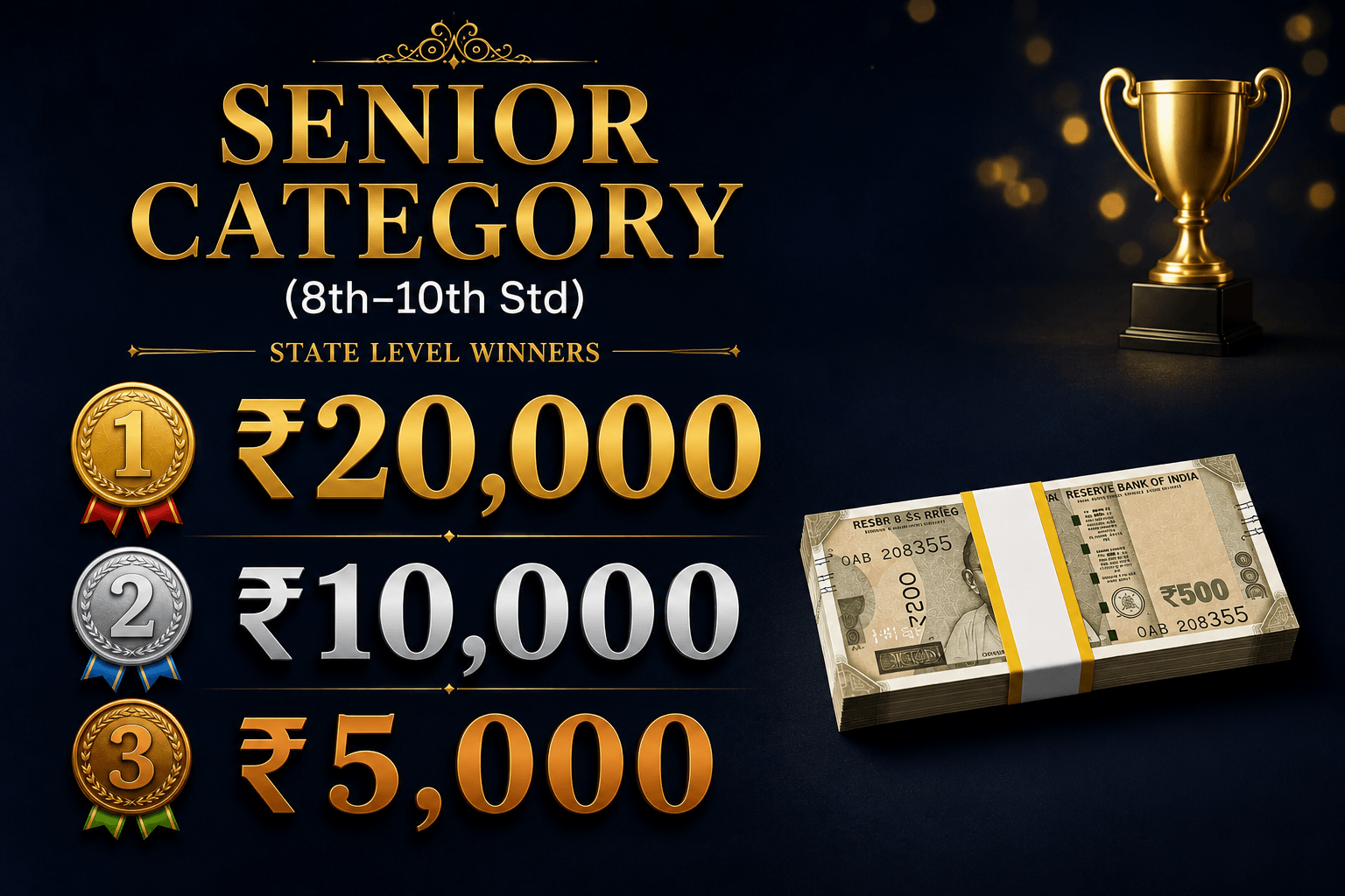 YuvaRise Rang Bharat's Senior category cash awards