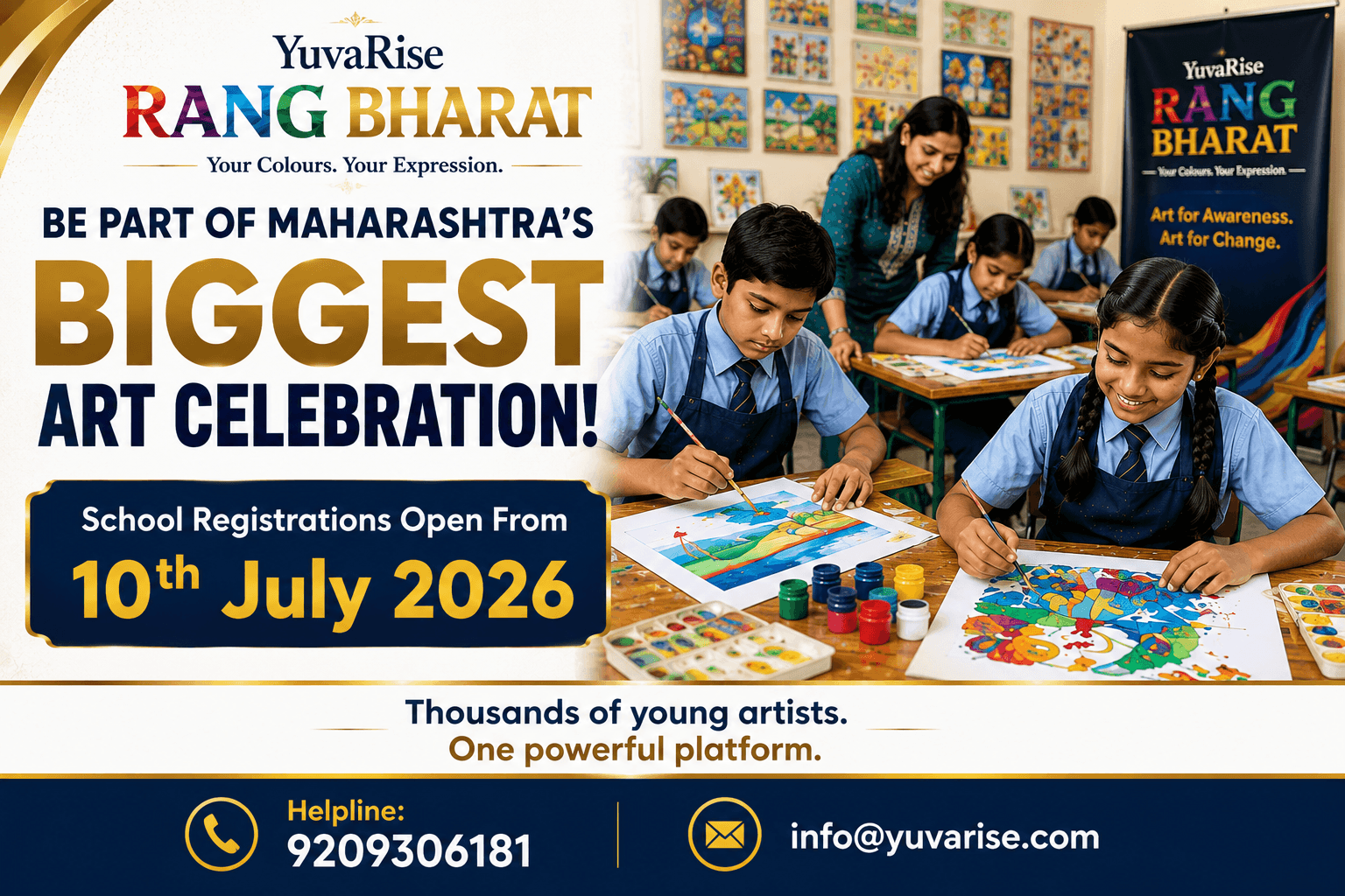 YuvaRise Rang Bharat call to action banner