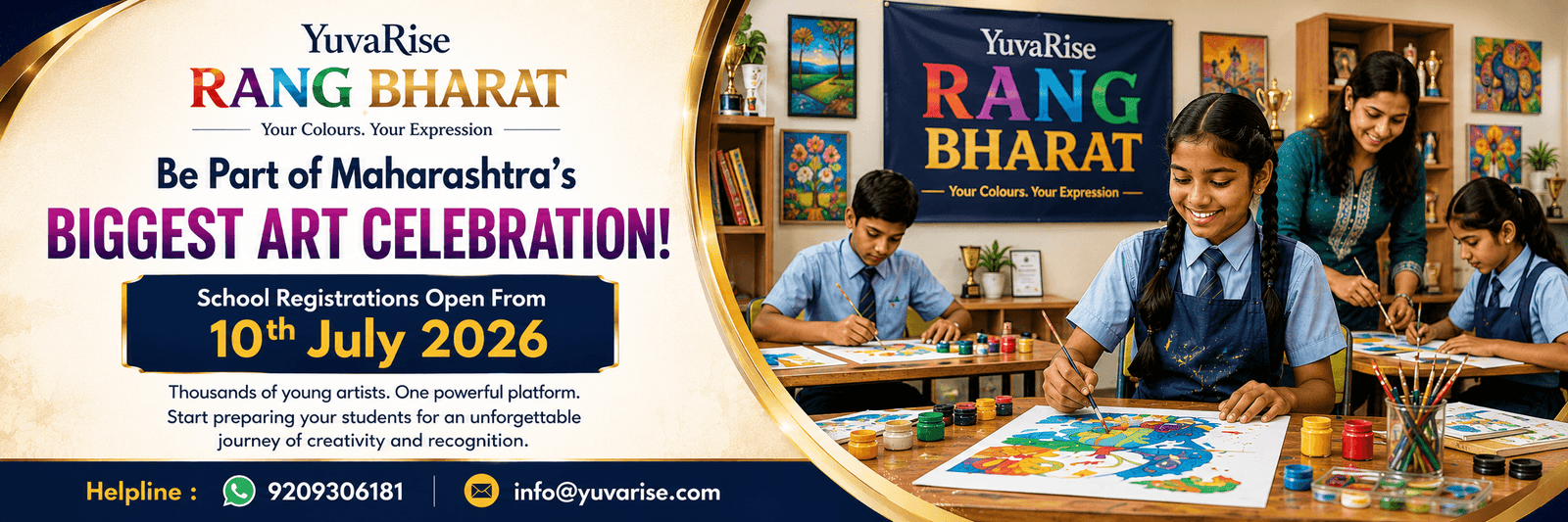 YuvaRise Rang Bharat drawing competition registration opens on 10 July 2026